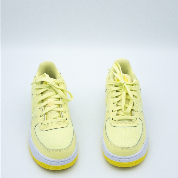 yellow lemon and white nike air force 1